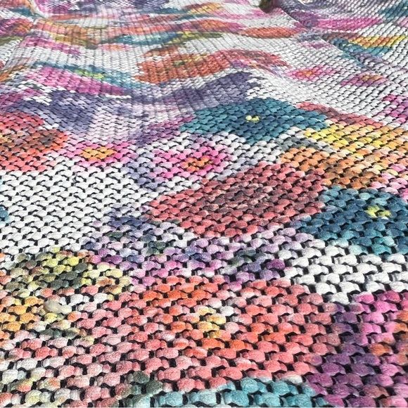 Worth New York White Azalea Coral Openweave Floral Print Sheath Dress M - Picture 13 of 15